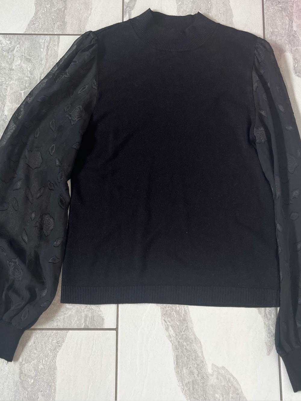 Mexx Black Ribbed Crewneck Sweater